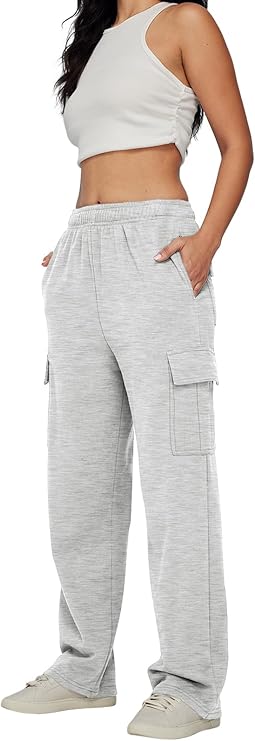 Flap Pocket Side Drawstring Waist Sweatpants