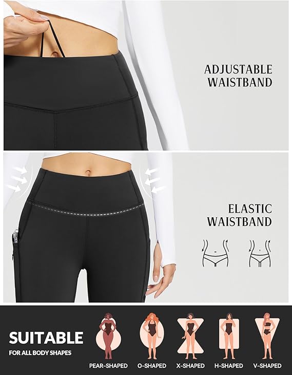 Fleece Lined With Phone Pocket Winter Warm Leggings