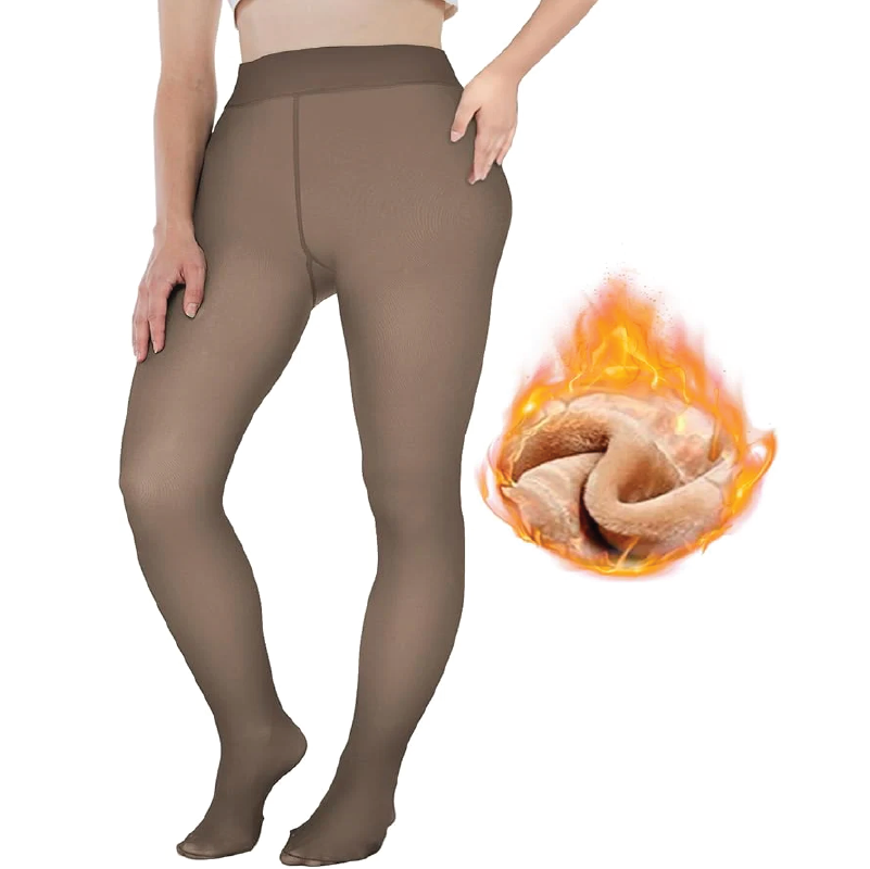 Flawless Legs Translucent Warm Plush Lined Elastic Tights