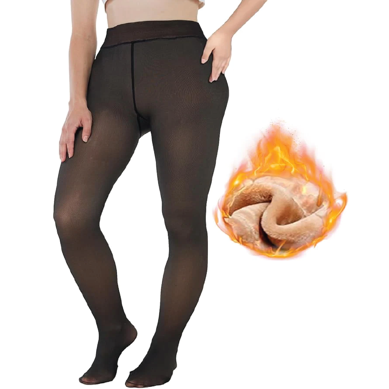 Flawless Legs Translucent Warm Plush Lined Elastic Tights