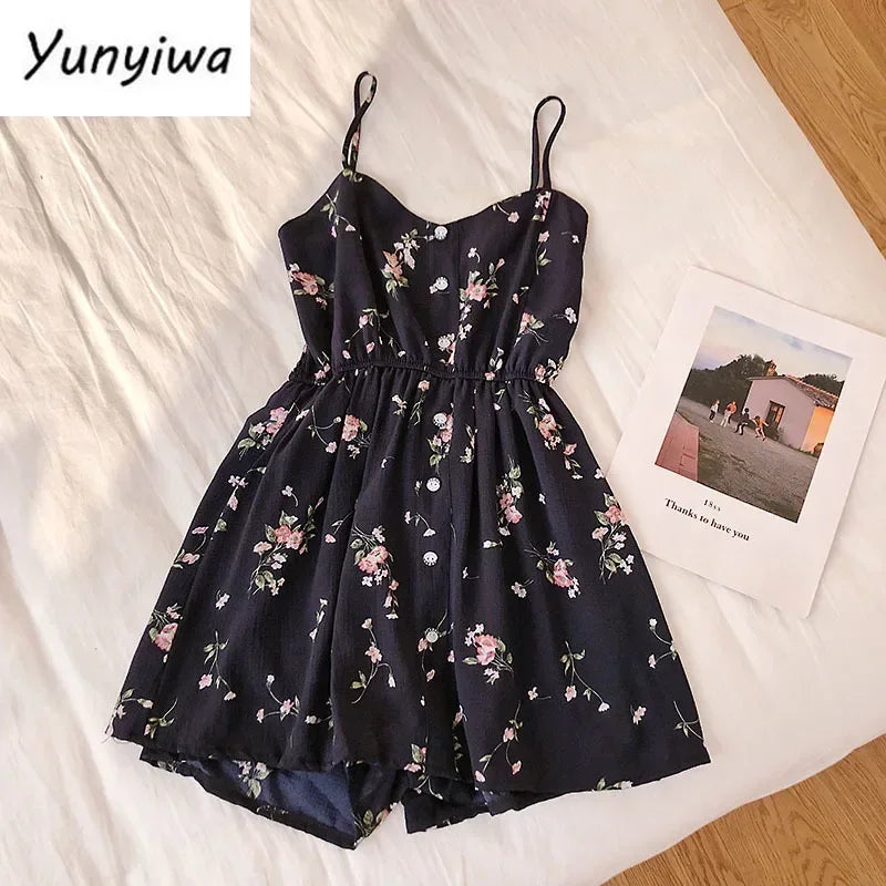 Sleeveless Floral Women Jumpsuit