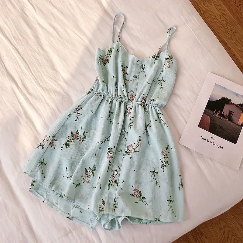 Sleeveless Floral Women Jumpsuit