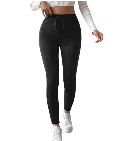 Relaxiva Women's Thermal Lined Knot Waist Thin Leggings