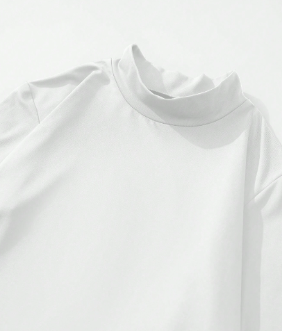 Women's Warm Long Sleeve High Neck Elastic Fitted Base Layer Top