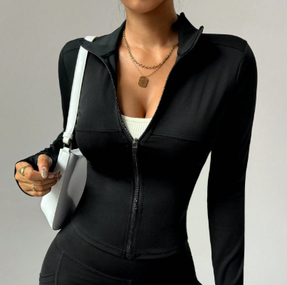 Warm & Soft Long Sleeve Zip-Up Jacket