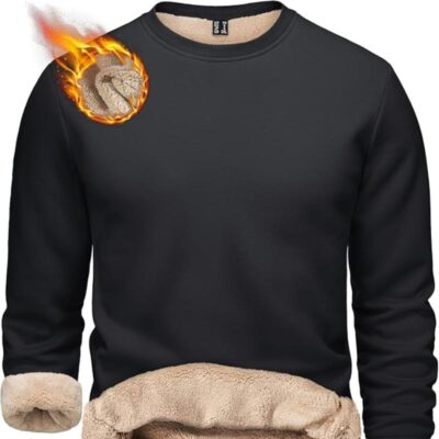 Solid Thermal Lined Sweatshirt